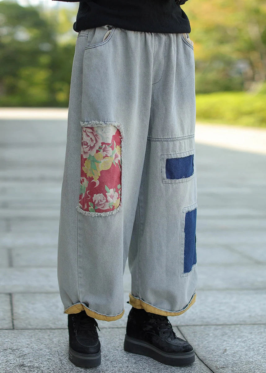 Jean Femme Coupe Large Taille Élastique 0