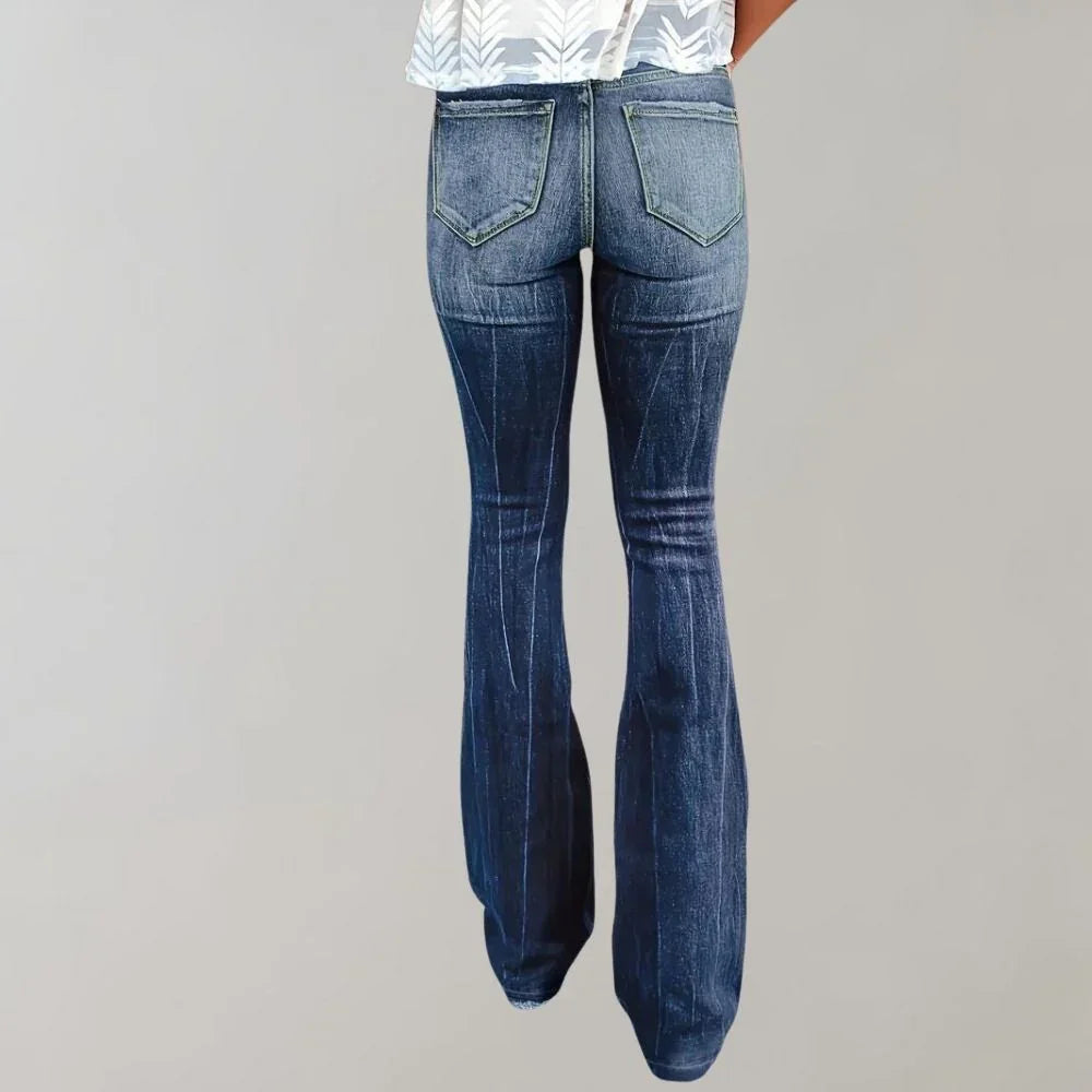 Jean Femme Évasé Déchiré Tendance 2