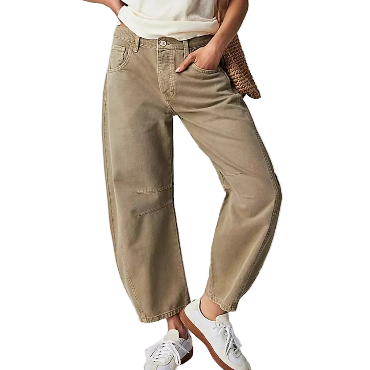 Jean Femme Évasé Large Taille Basse Décontracté 0