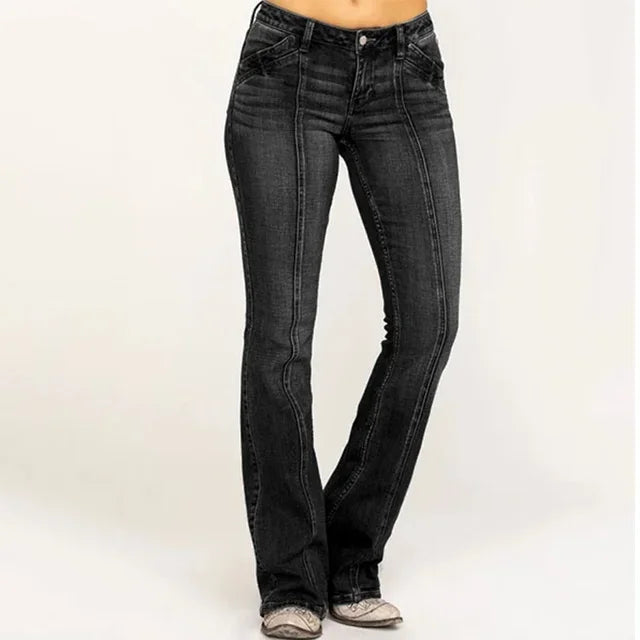 Jean Femme Évasé Style Rétro 1