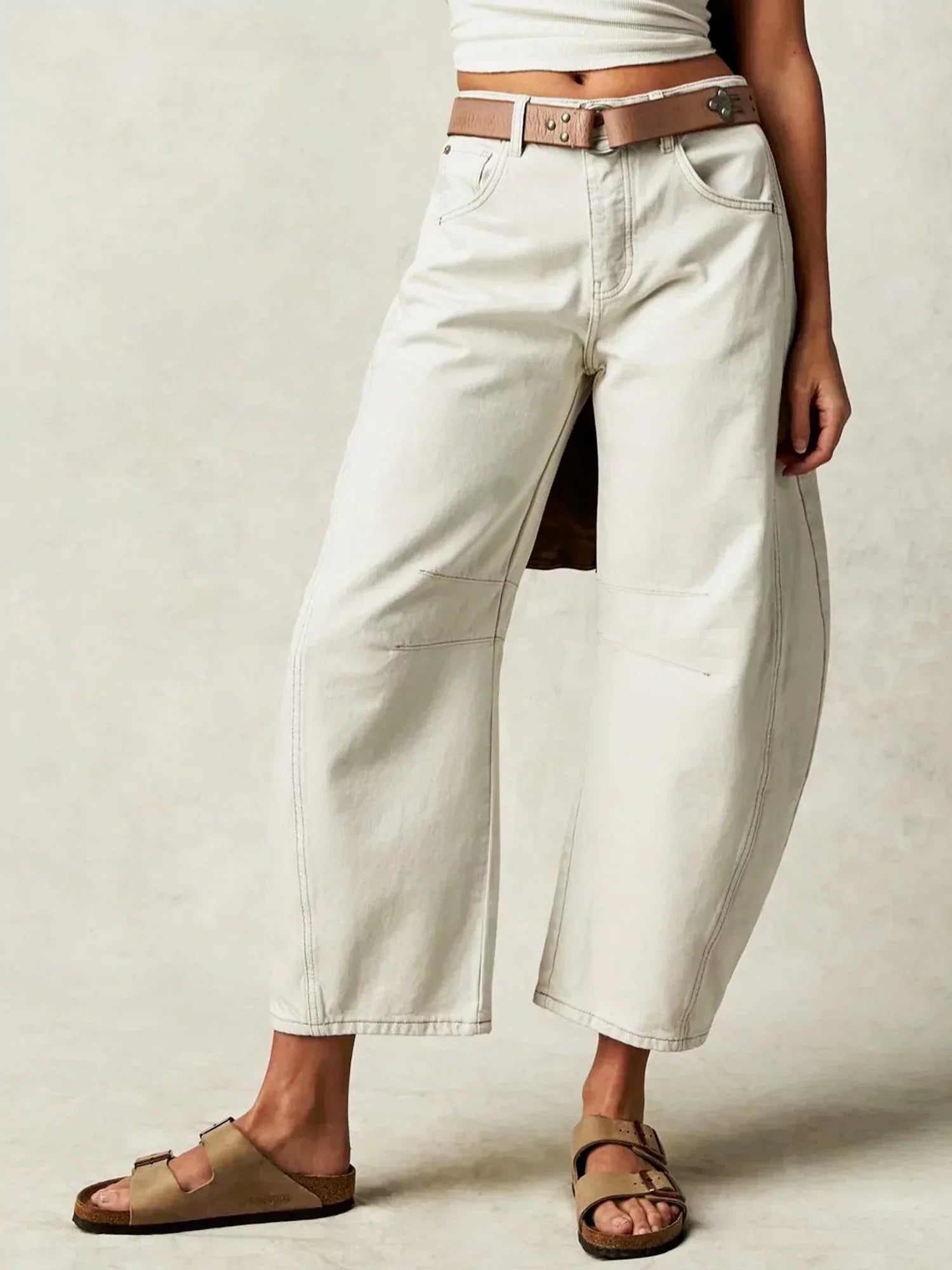 Jean Femme Imprimé Léopard Coupe Large 100% Coton 9