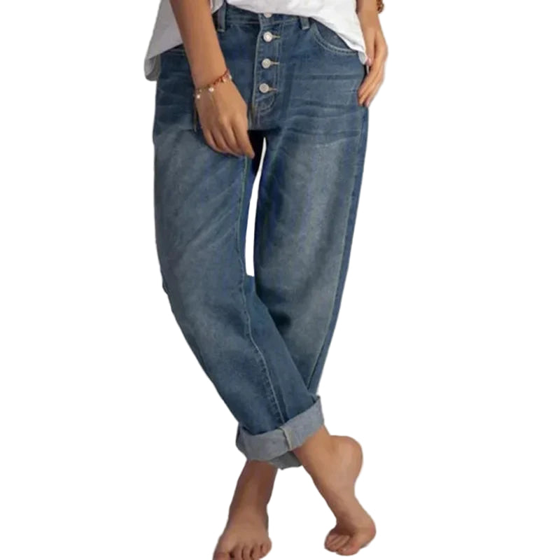 Jean Femme Taille Haute Ample Chic 0