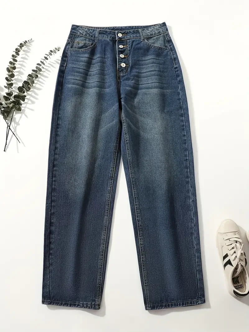 Jean Femme Taille Haute Ample Chic 3