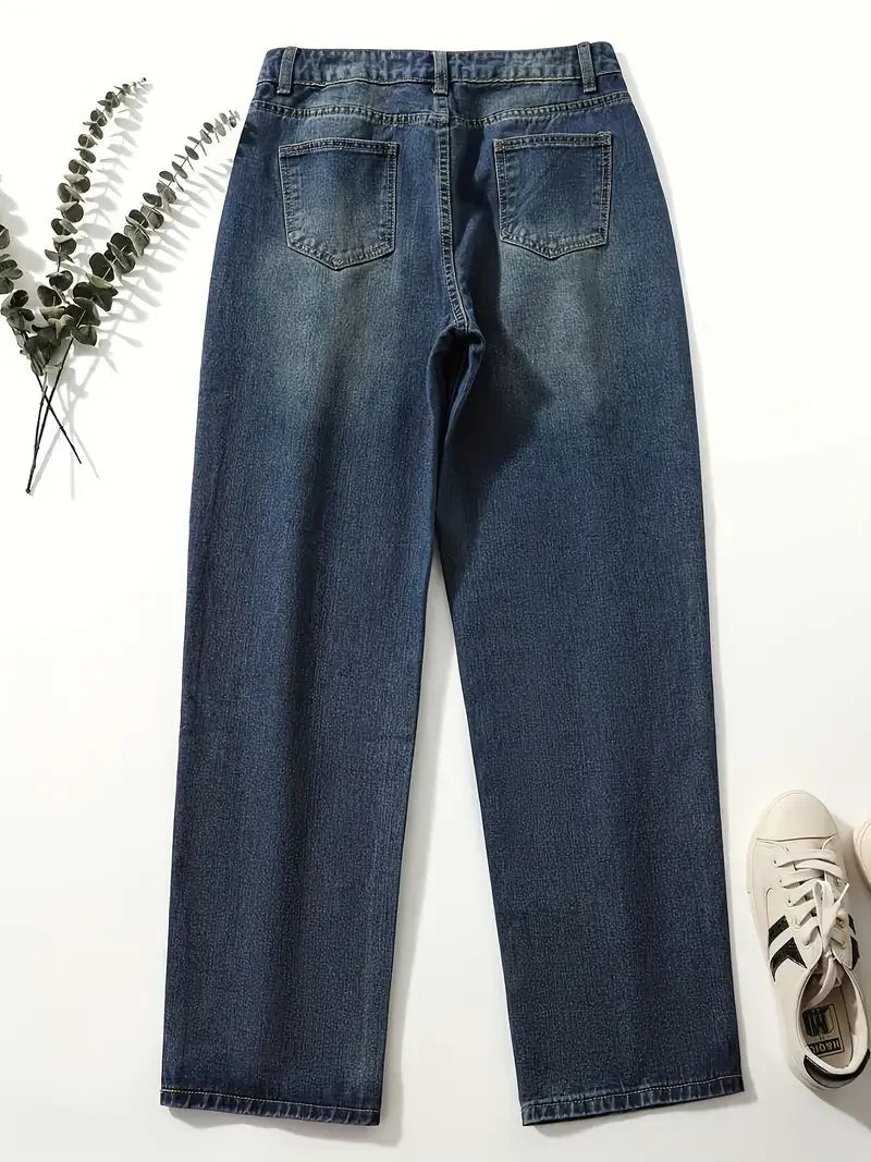 Jean Femme Taille Haute Ample Chic 4