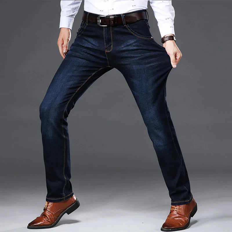 Jean Homme Confortable Ajusté en Denim Stretch Coton 2