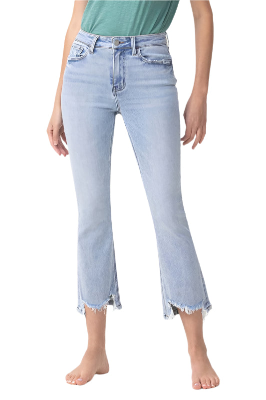 Jeans Femme Taille Haute Évasés Denim Clair 0
