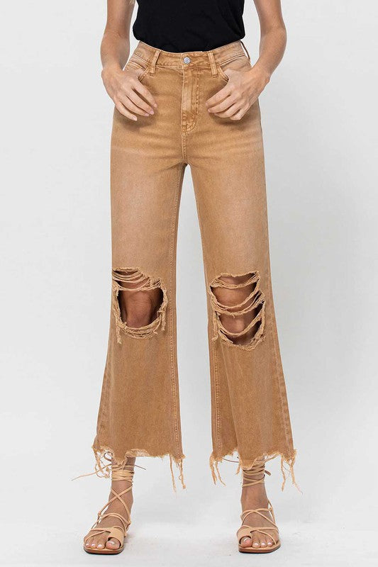Jeans Flare Crop Vintage Femme 90's en Denim 2