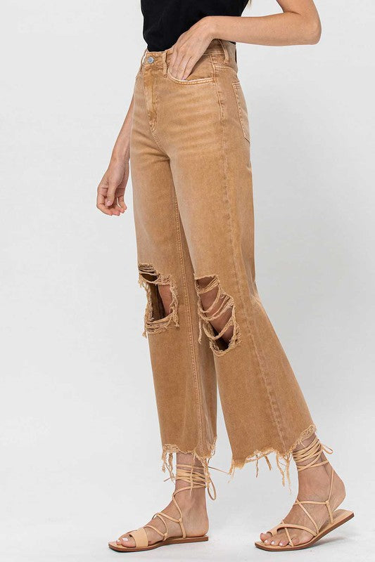 Jeans Flare Crop Vintage Femme 90's en Denim 3
