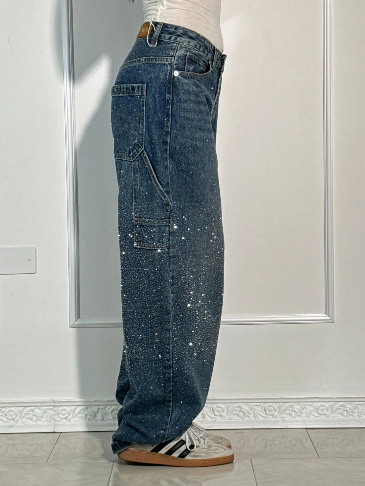 Jeans pour Femmes avec Détails Pailletés 1