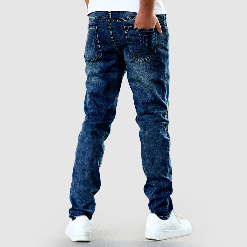 Jeans pour hommes à jambe droite décontractés 4