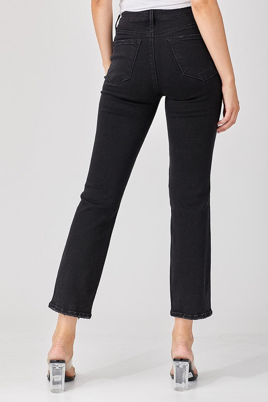 Jeans pour hommes décontractés en denim noir usé 3
