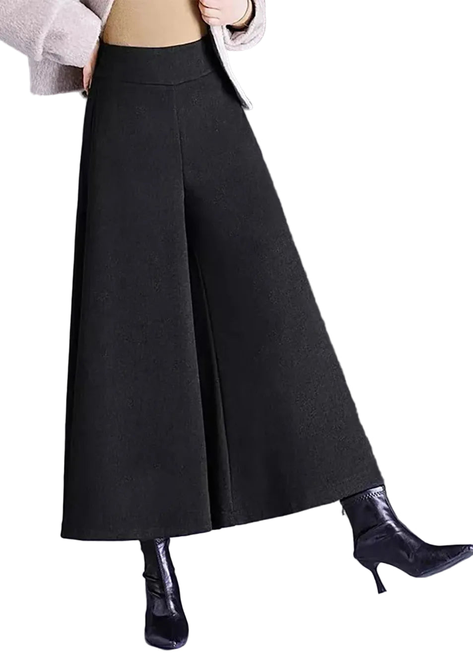 Jupe-pantalon courte taille haute à jambes larges pour femme 0