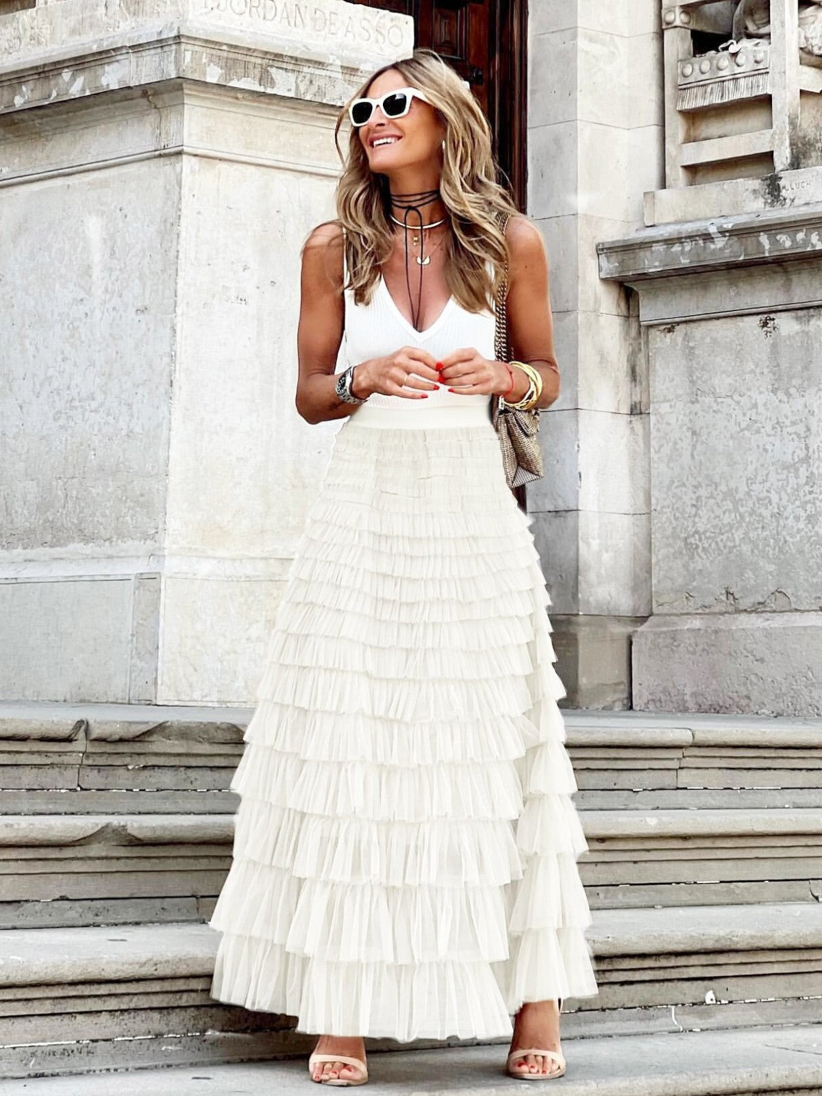 Jupe Maxi Tulle Femme Élégante 6