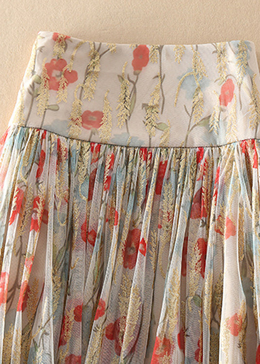 Jupe en Tulle Imprimée Ajustée avec Fermeture Éclair pour Femme 2