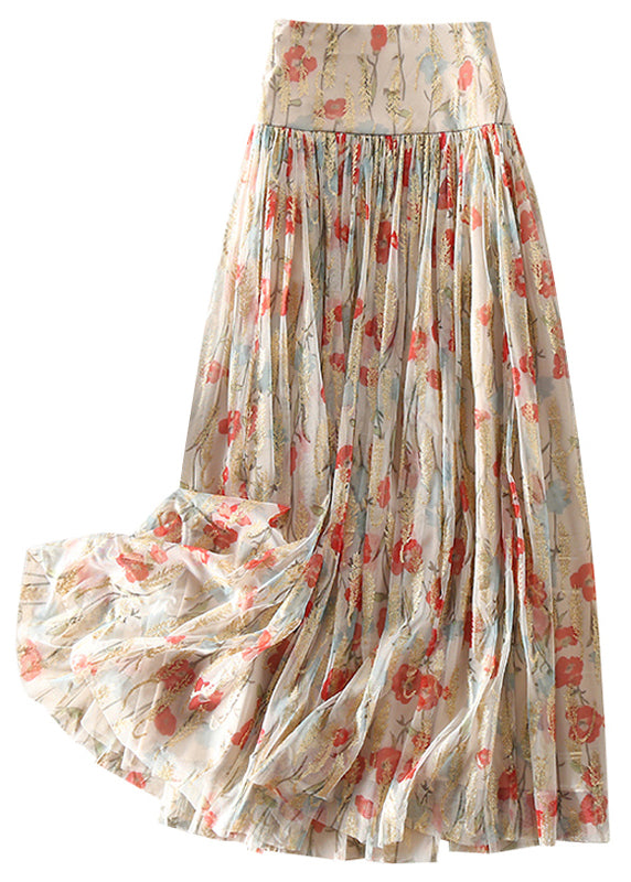 Jupe en Tulle Imprimée Ajustée avec Fermeture Éclair pour Femme 4