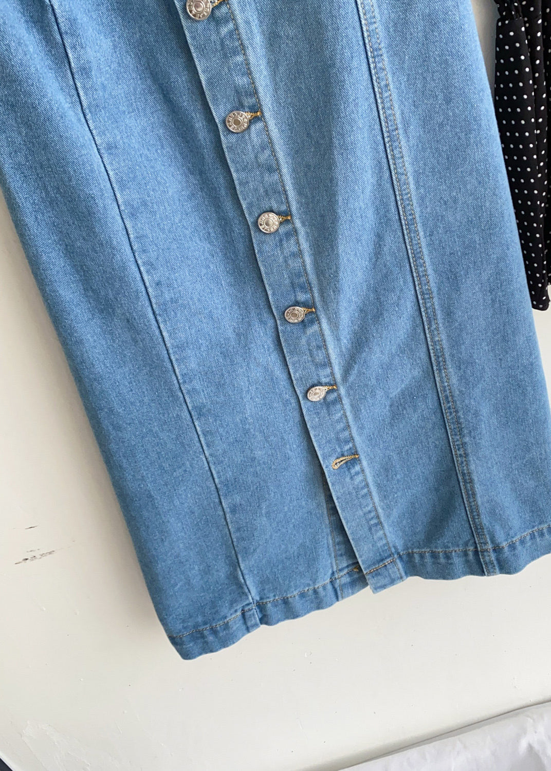 Jupe en jean femme style boutonnée enveloppée 4