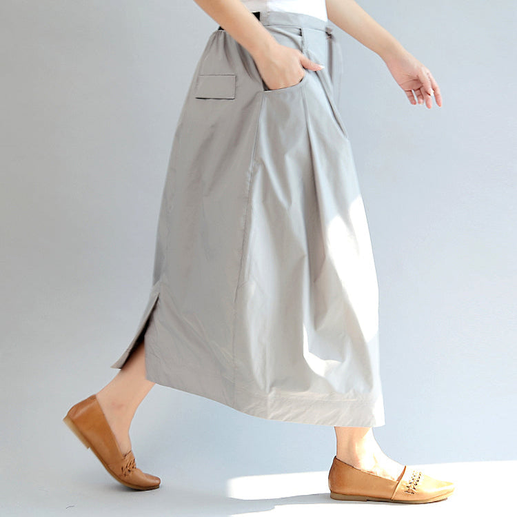 Jupe longue femme taille élastique décontractée grande taille 2