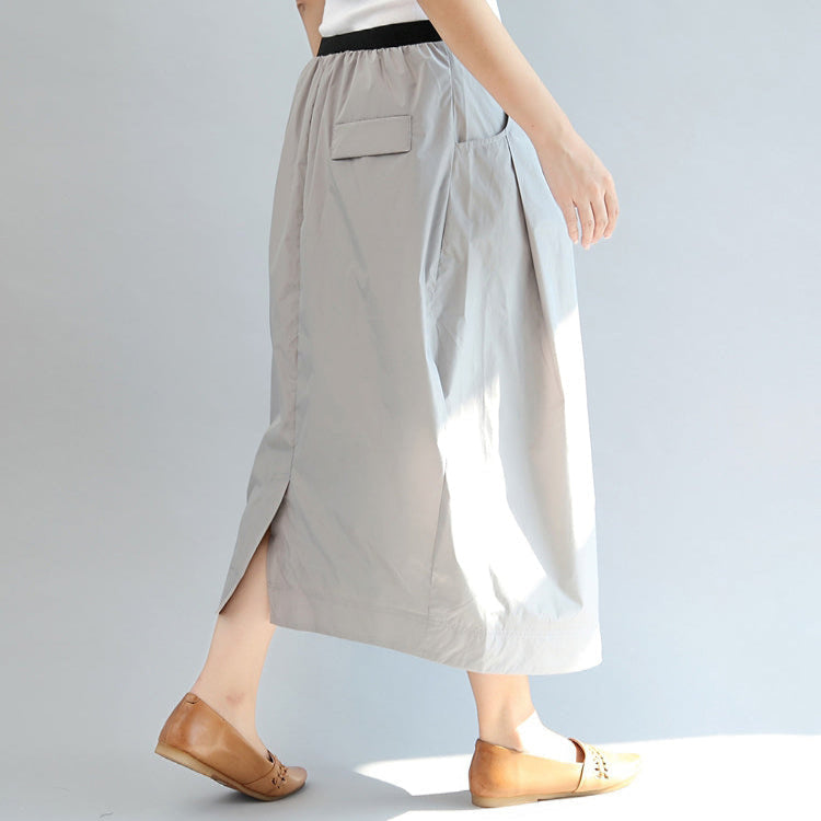 Jupe longue femme taille élastique décontractée grande taille 3