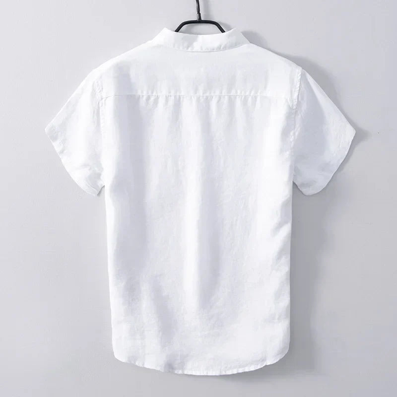 Chemise Homme Décontractée en Lin Respirant pour l'Été 3