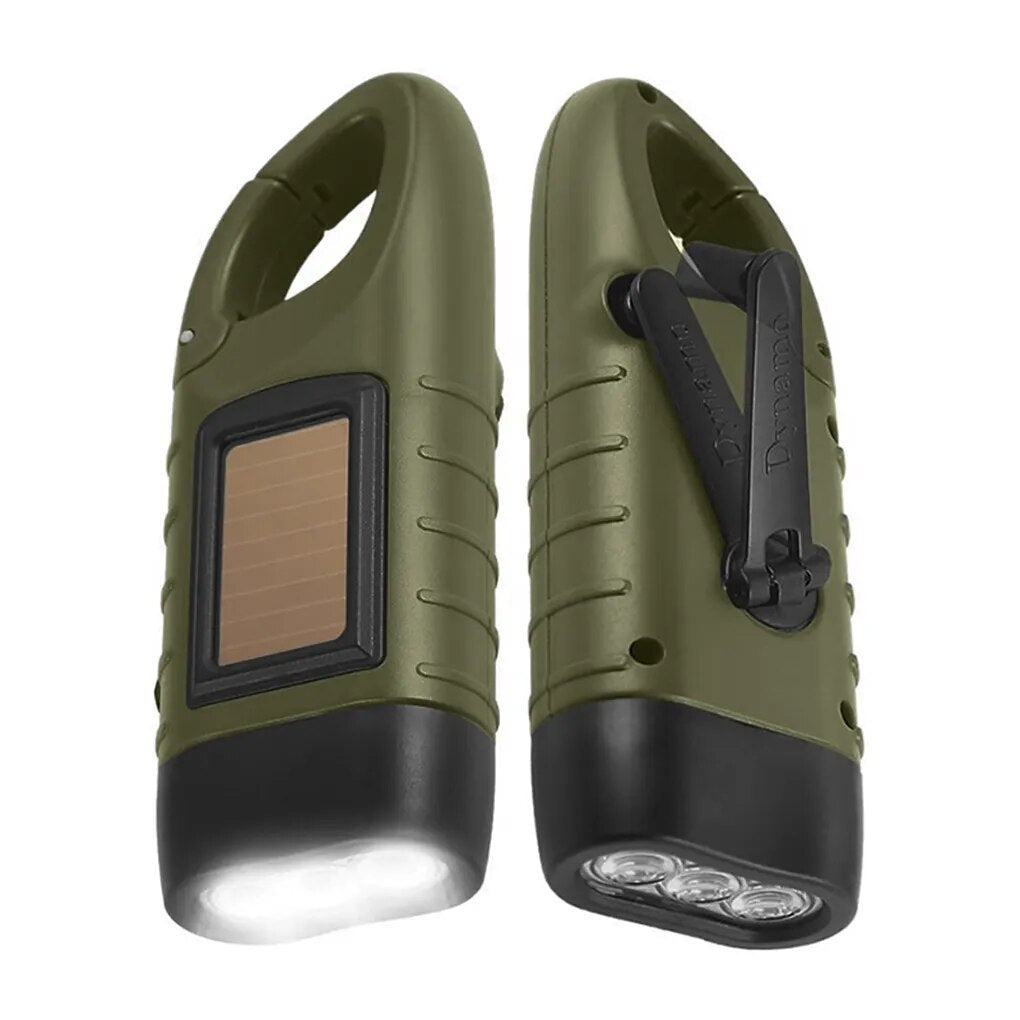 Lampe de Poche Étanche Multifonctionnelle à Manivelle pour Situations d'Urgence 2