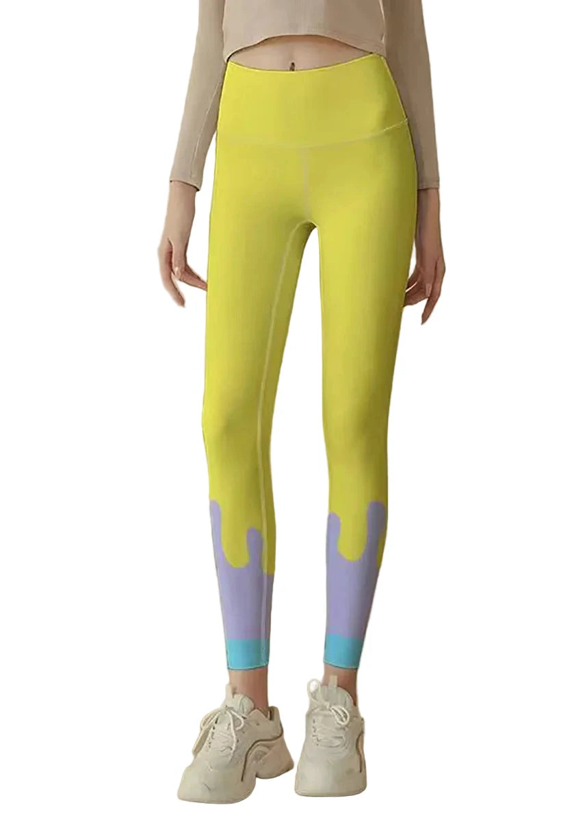 Leggings de sport Capri pour femmes taille haute à imprimé moderne 0