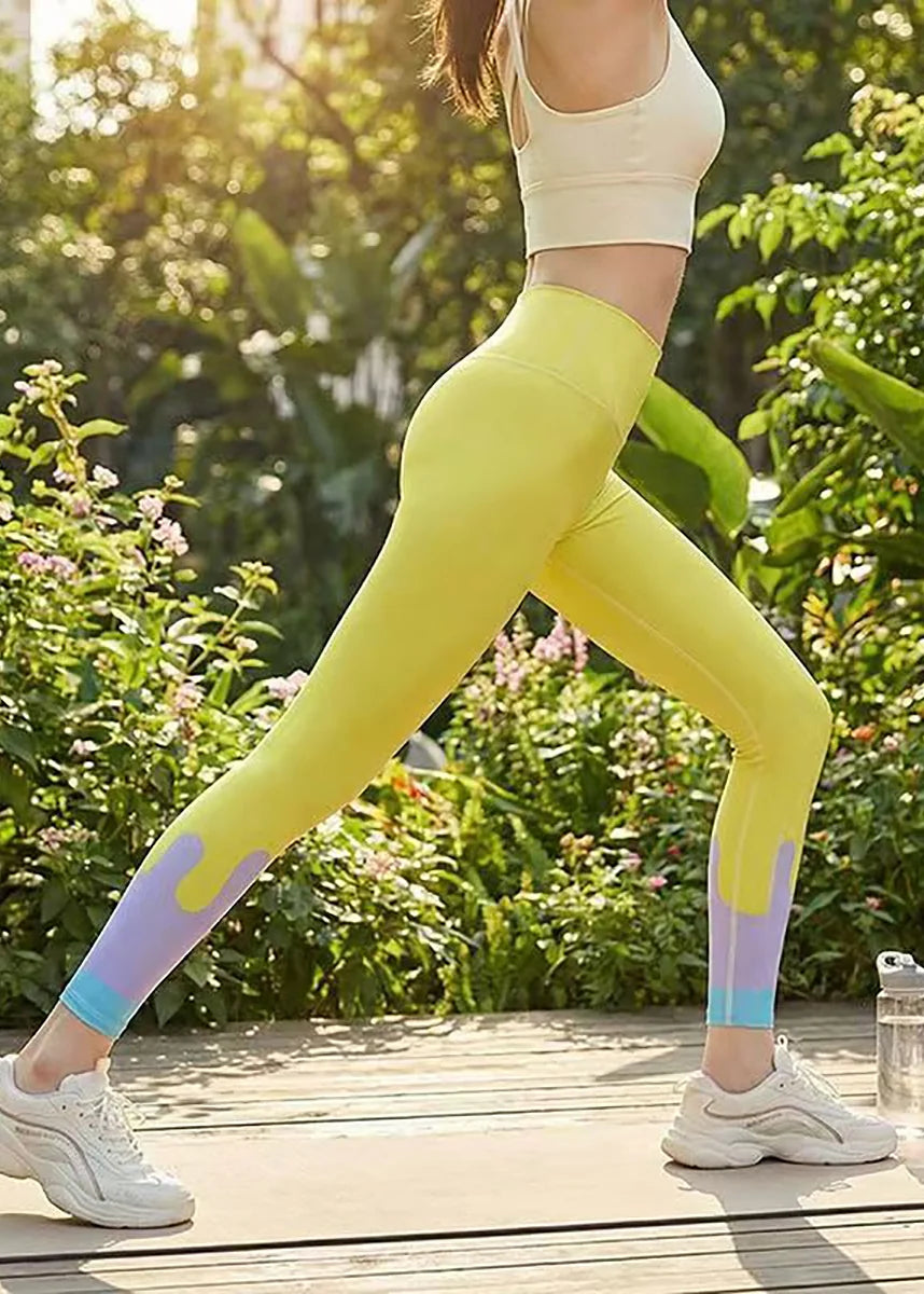 Leggings de sport Capri pour femmes taille haute à imprimé moderne 2
