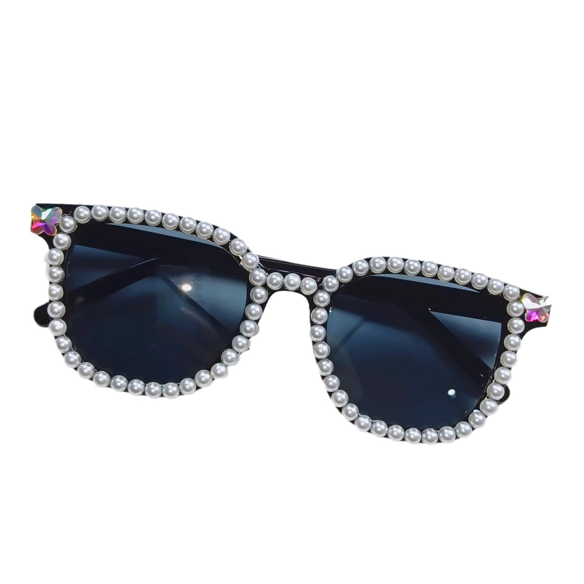 Lunette de Soleil Femme Monture Ornée de Perles Tendance 5