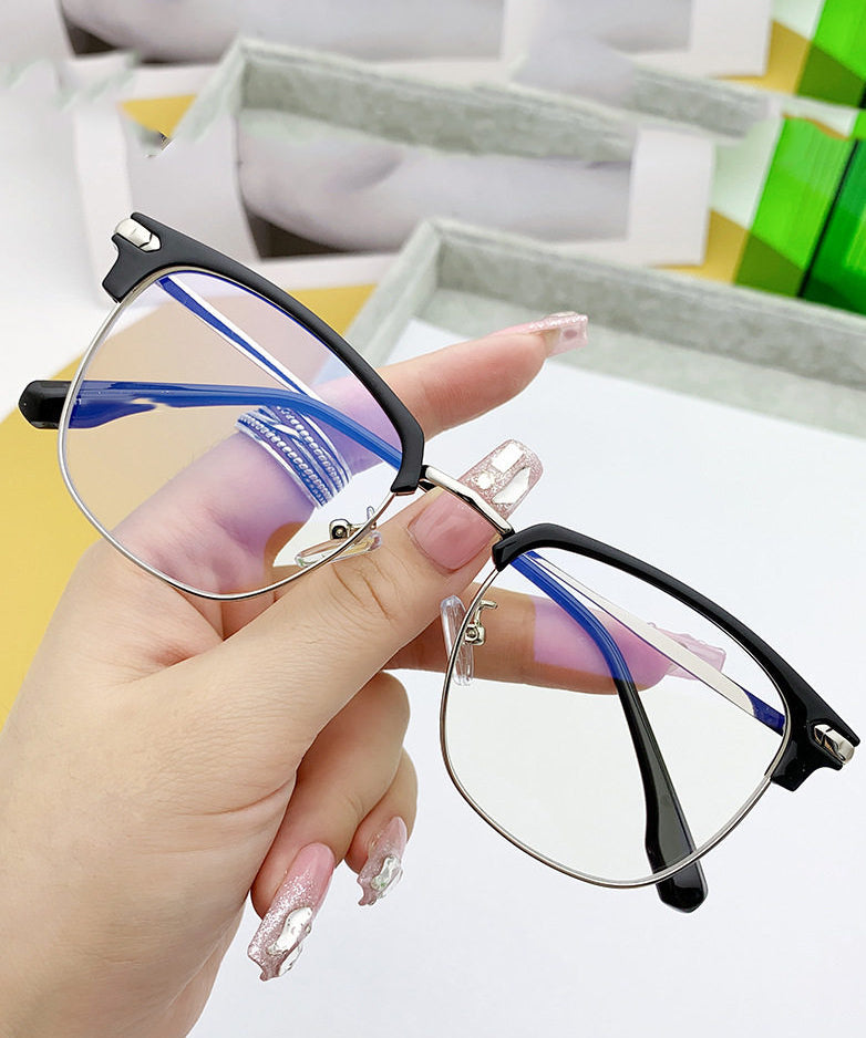 Lunettes de Lecture Unisexes à Demi-Jante Métallique 2