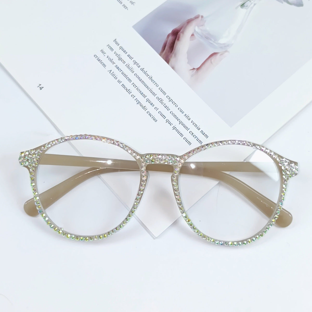 Lunettes de soleil œil de chat pour femmes avec strass 4