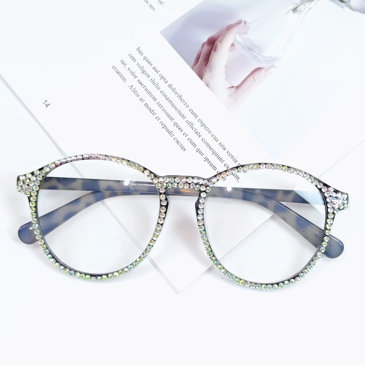 Lunettes de soleil œil de chat pour femmes avec strass 6