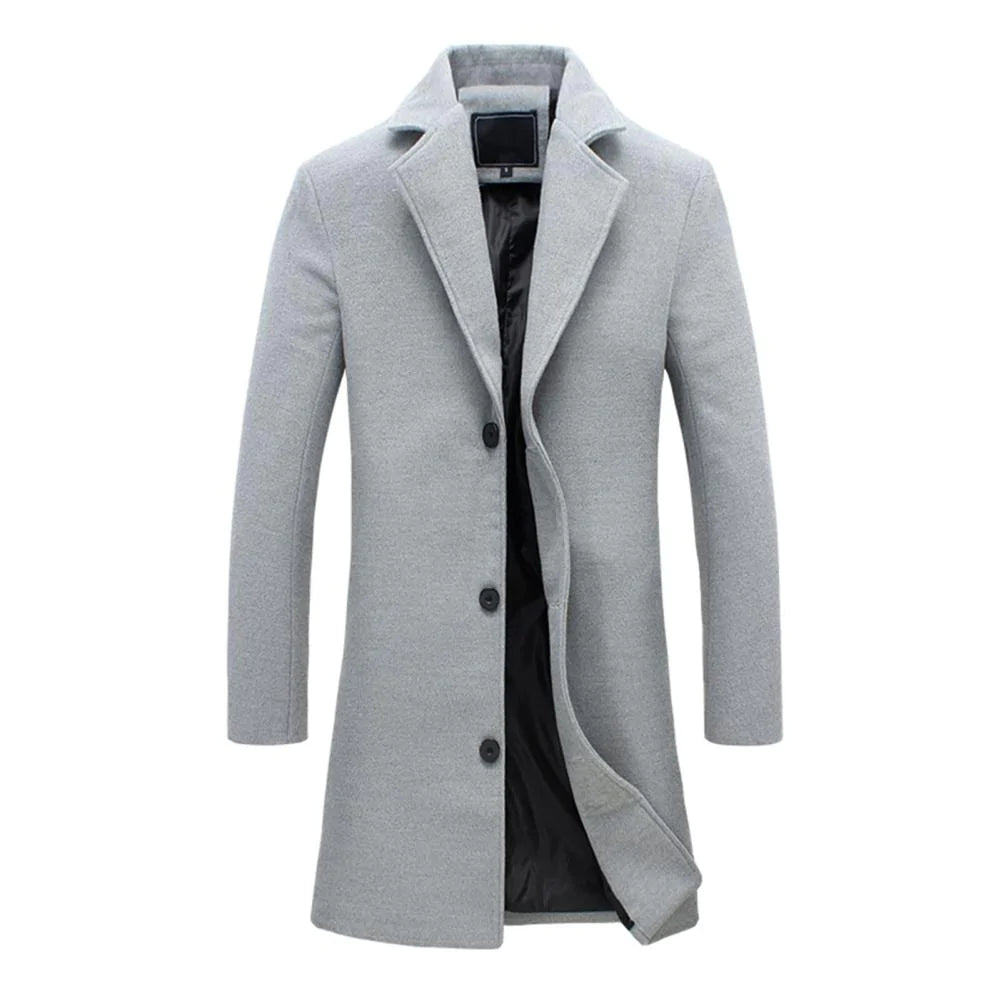 Manteau D'Hiver Long Homme Tissu Durable Moderne 2