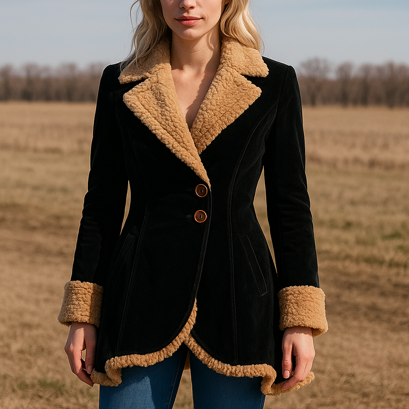 Manteau Femme Ajusté Boutonné 1