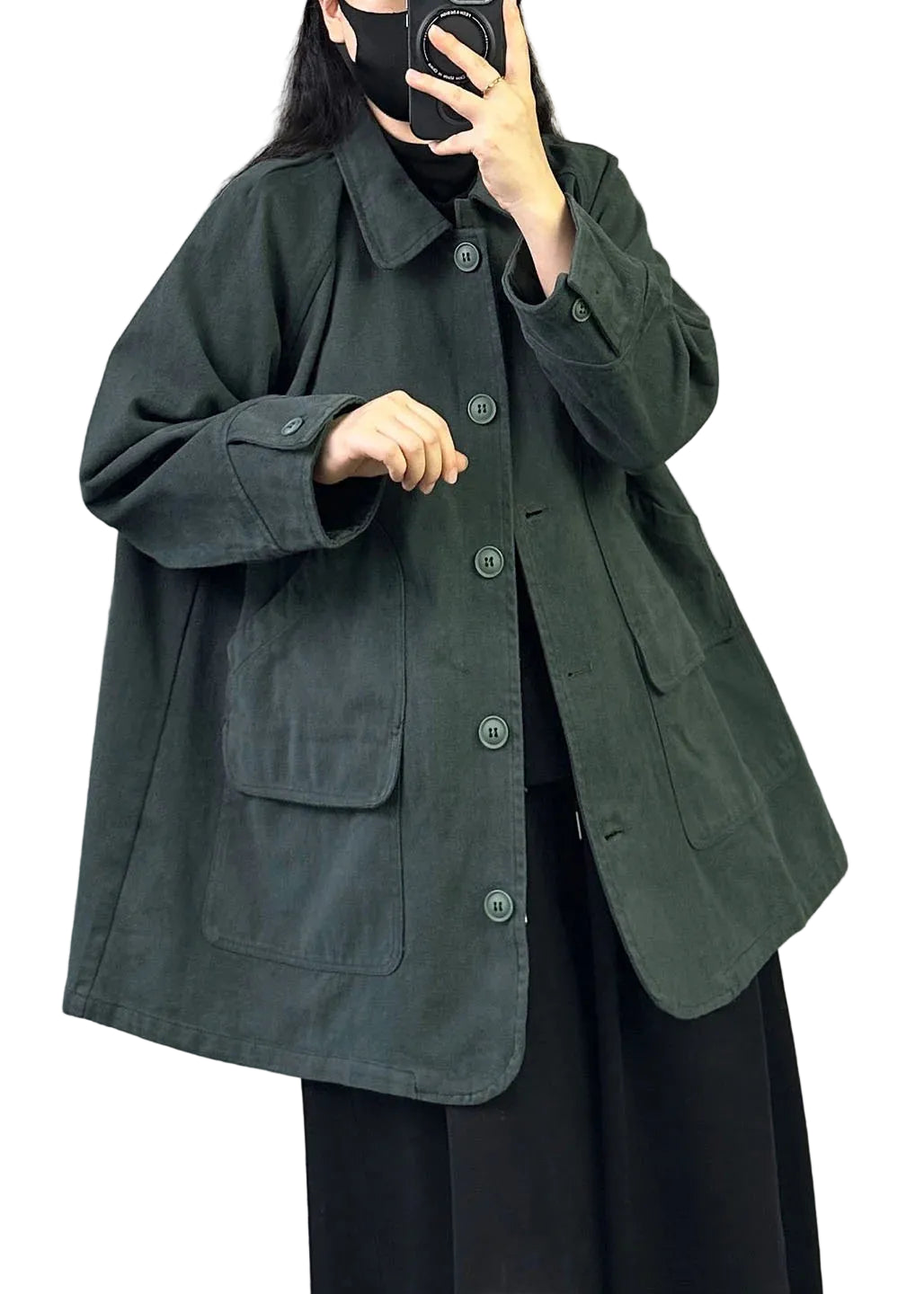 Manteau Femme Automne Coupe Ajustée Poches Oversize 0