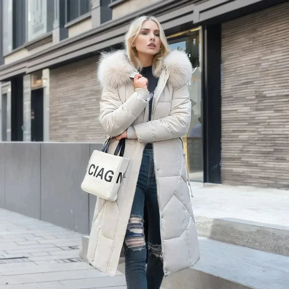 Manteau Femme Chic avec Fausse Fourrure 4