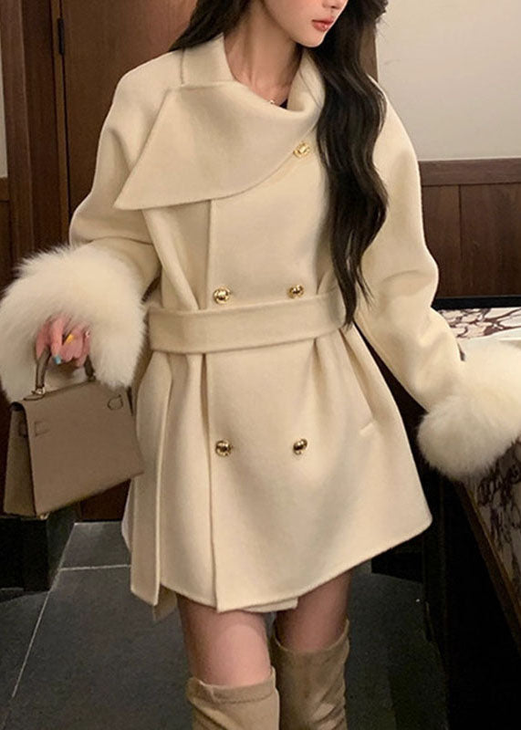 Manteau Femme Col Claudine Style Classique à Manches Longues 3