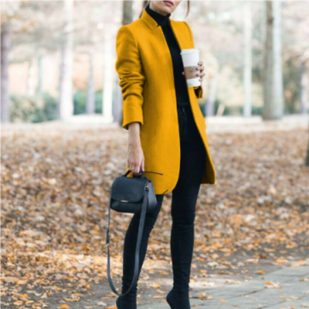 Manteau Femme Col Montant Style Classique 2