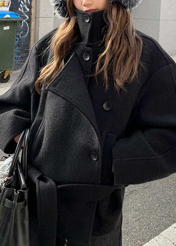 Manteau Femme Coupe Ample Col Montant Manches Longues 3