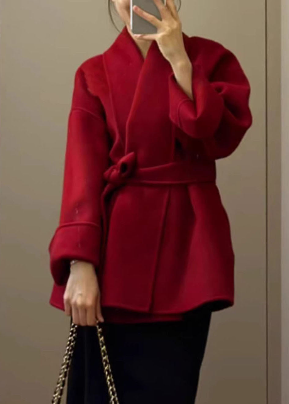 Manteau Femme Coupe Ample Col V avec Poches Automne 3