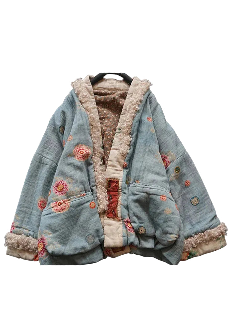 Manteau Femme Hiver Col V avec Empiècements en Fausse Fourrure 0
