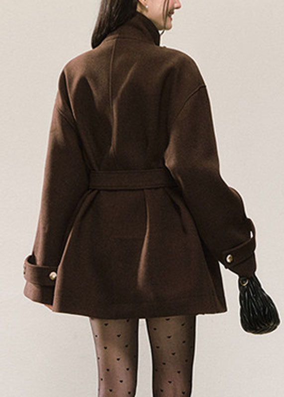 Manteau Femme Manches Longues avec Poches et Ceinture à Nouer 4