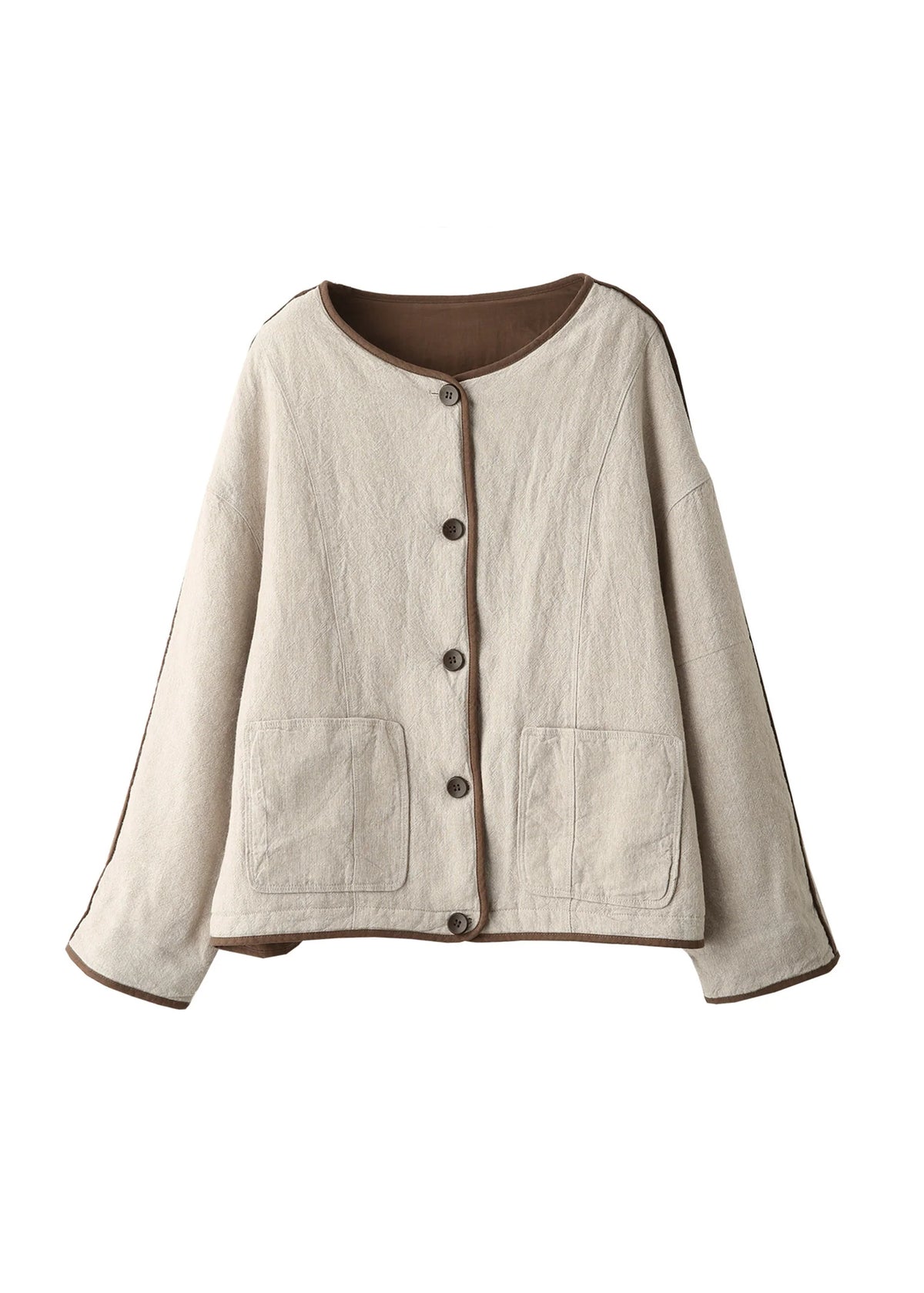 Manteau Hiver Femme Ample Avec Poches Et Détails Patchwork 4
