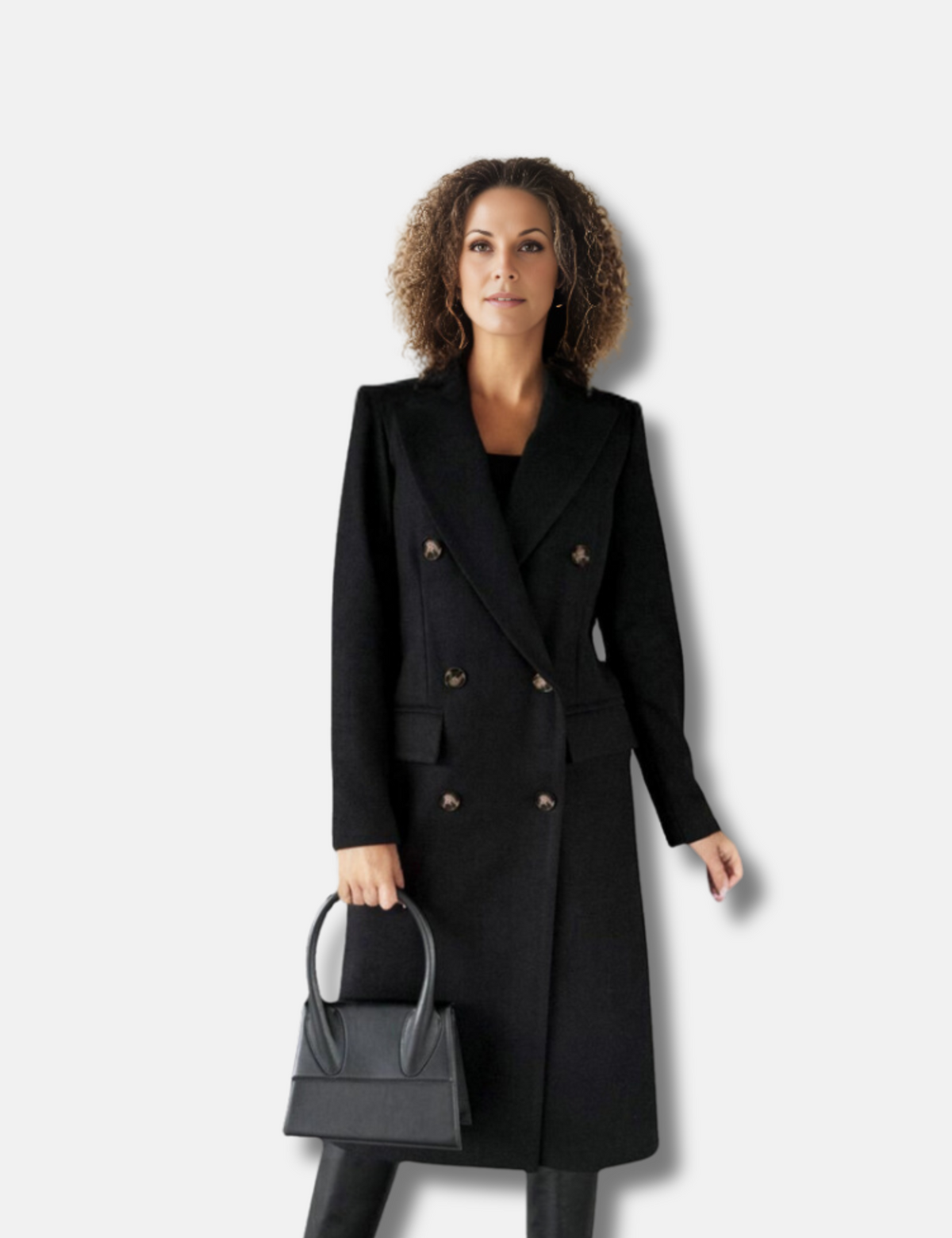 Manteau Hiver Femme Long Chic à Double Boutons 2