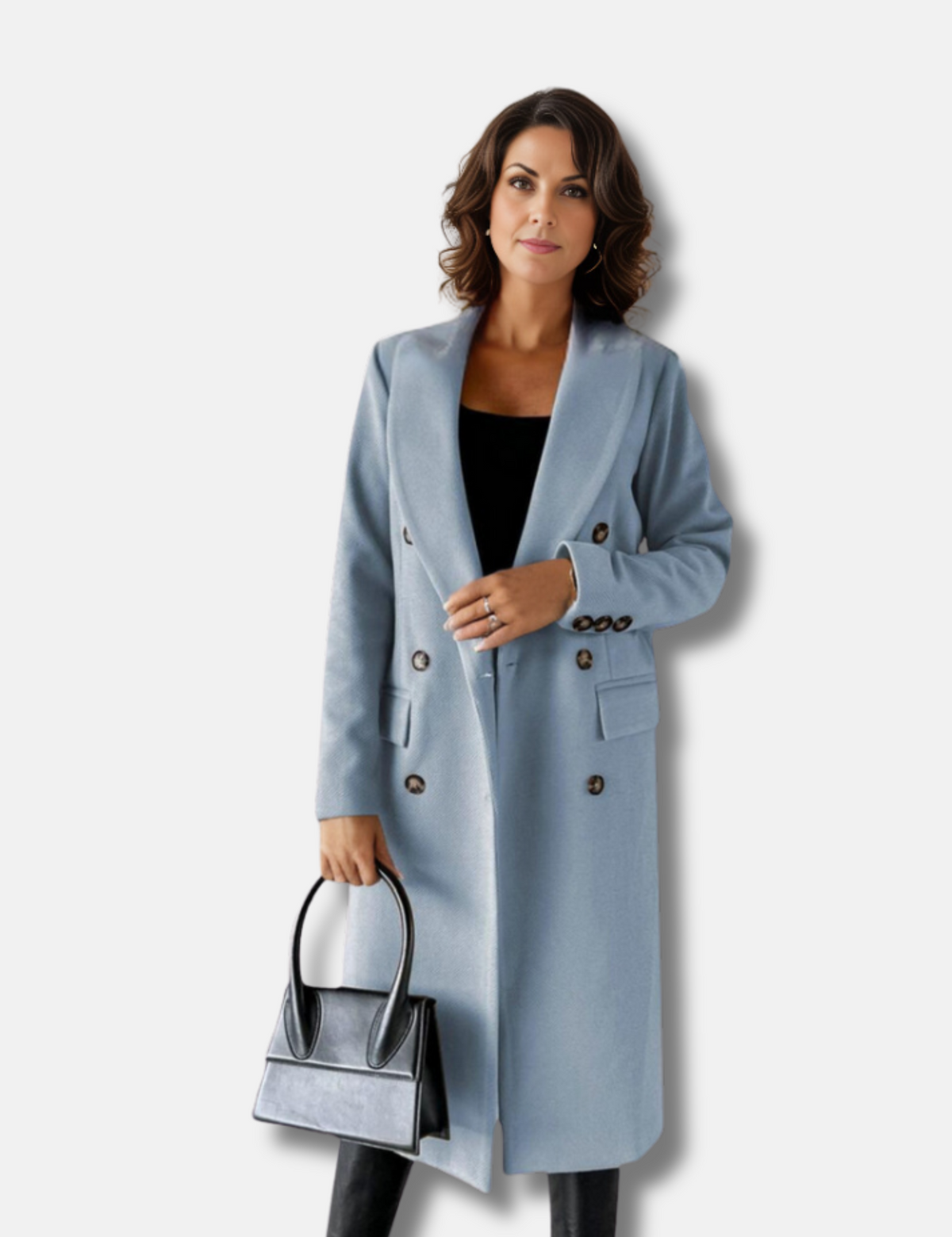 Manteau Hiver Femme Long Chic à Double Boutons 4