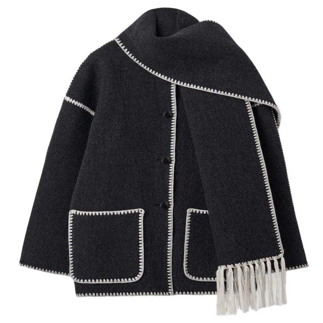 Manteau Hiver Femme Long Chic avec Manches Longues et Poches Pratiques 0