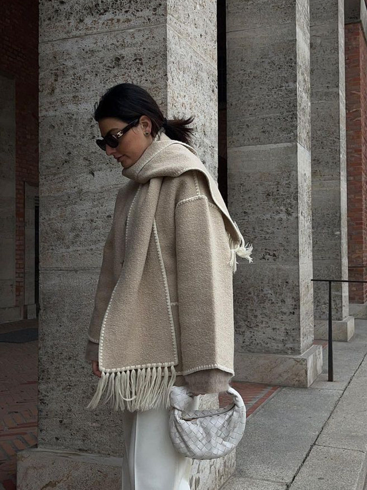 Manteau Hiver Femme Long Chic avec Manches Longues et Poches Pratiques 5