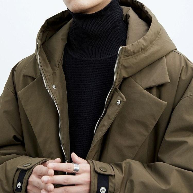 Manteau Homme Hiver à Capuche Décontracté Moderne 5