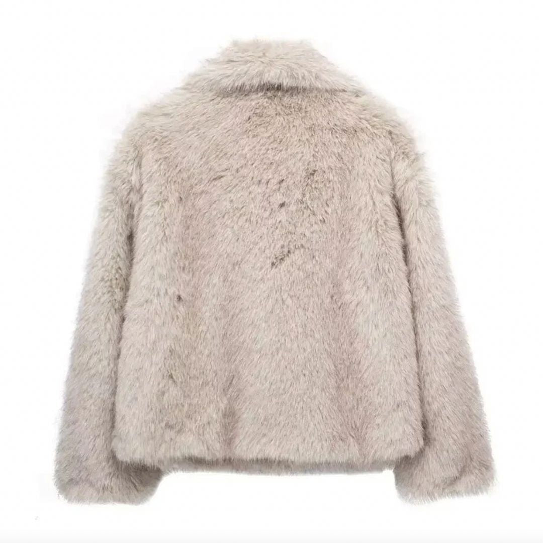Manteau Long Femme Hiver Chic Avec Col En Fourrure 3