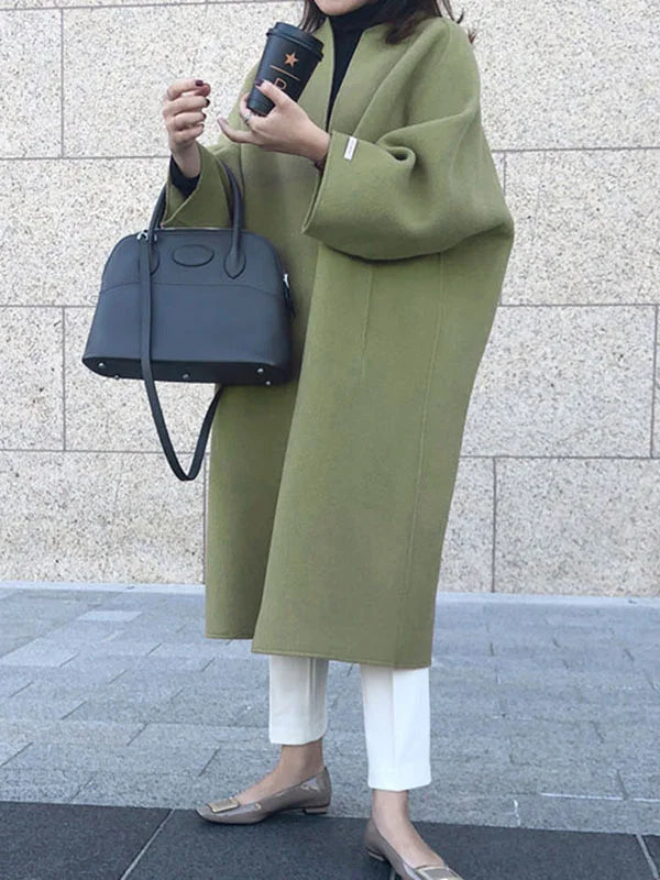 Manteau Long Femme Hiver en Laine Confortable et Moderne 10
