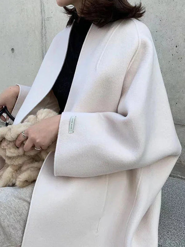 Manteau Long Femme Hiver en Laine Confortable et Moderne 12
