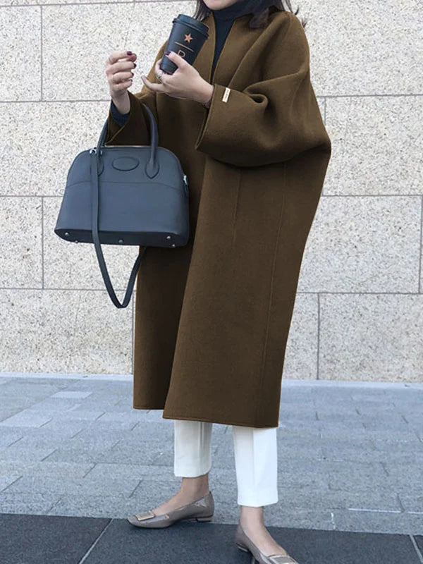 Manteau Long Femme Hiver en Laine Confortable et Moderne 8